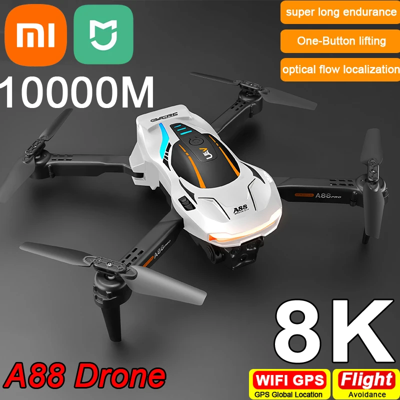 Drone XiaomiJia 8K GPS 5G HD Quadrotor 10000m Évitement Obstacles Photographie