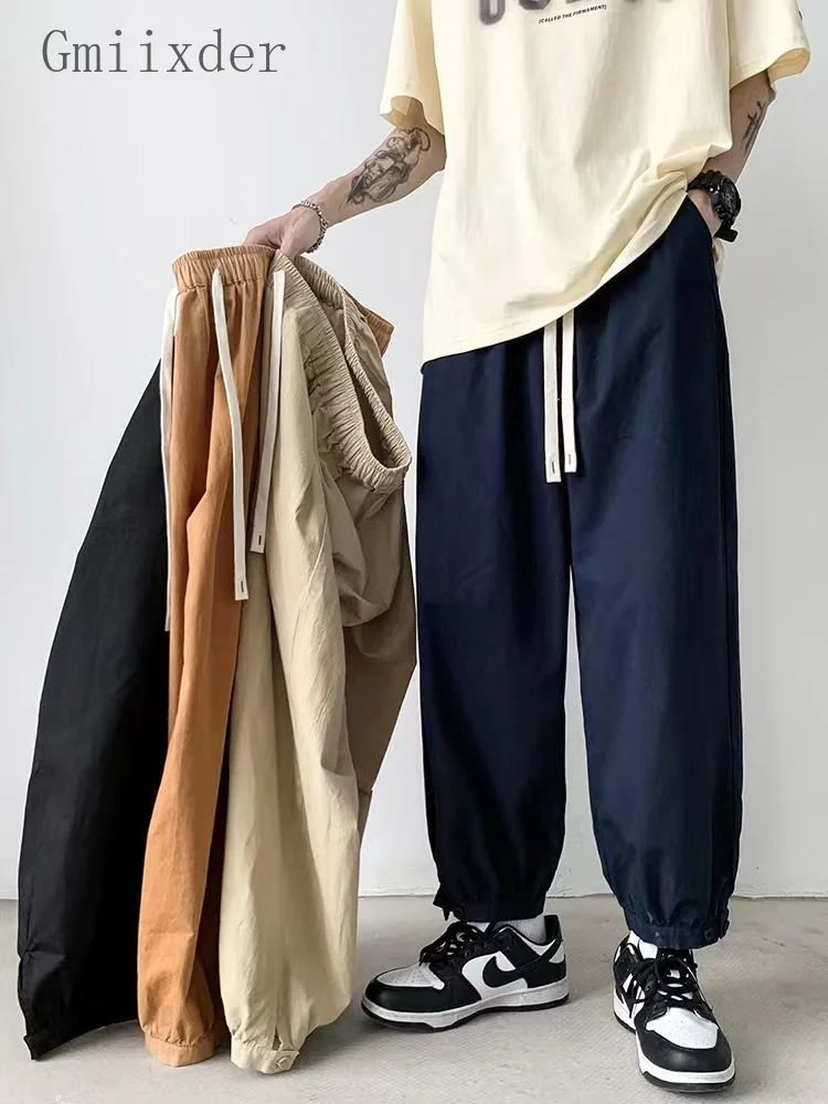 

Брюки-карго Cityboy мужские однотонные до щиколотки, прямые штаны в японском стиле, повседневная одежда для работы, осень