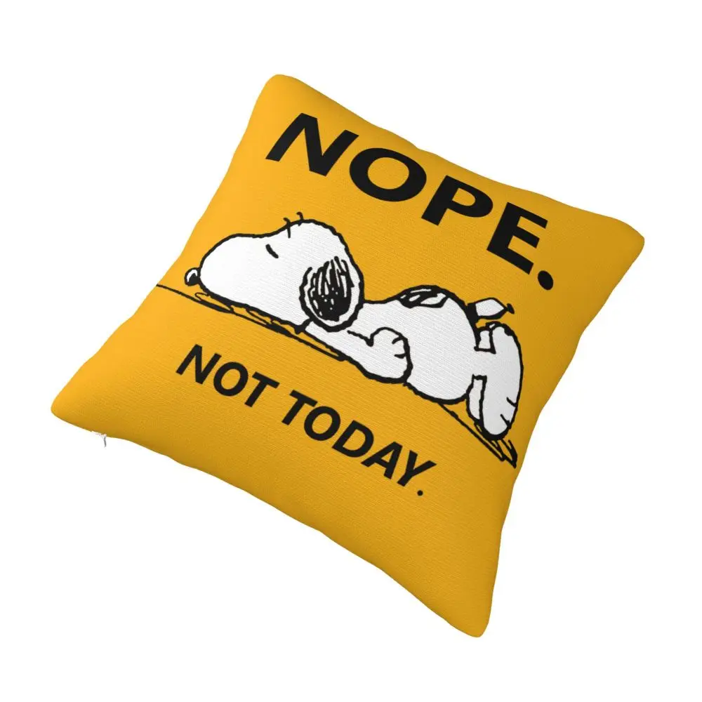 Description Picture 3 of itemCustom Cartoon Snoopy Throw Pillow Case Living Room Decoration Fashion Cushions Cover For Sofa Chair Square Polyester Pillowslip