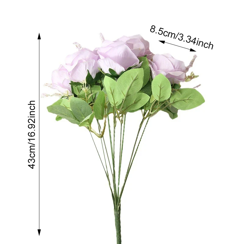 Elegant Rose Bouquet: Artificial Floral Arrangement for Weddings, Parties, and Home Decor