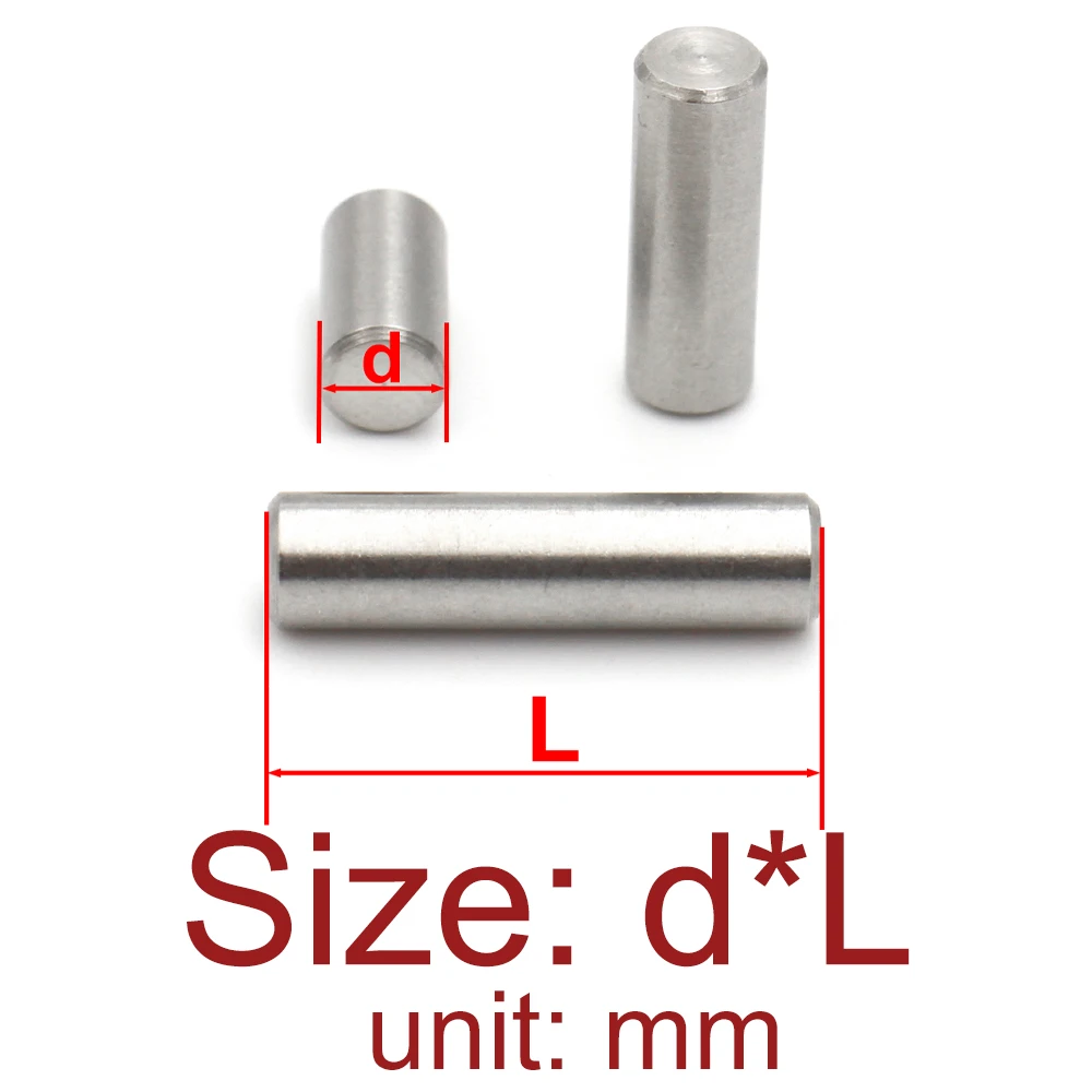 2-60pcs M1 M1.5 M2 M2.5 M3 M4 M5 M6 M8 M10 GB119 304 Stainless Steel Cylindrical Pin Locating Dowel Fixed Shaft Solid Rod,cylindrical locating dowel pin,stainless steel ball lock pins,stainless steel pins clips