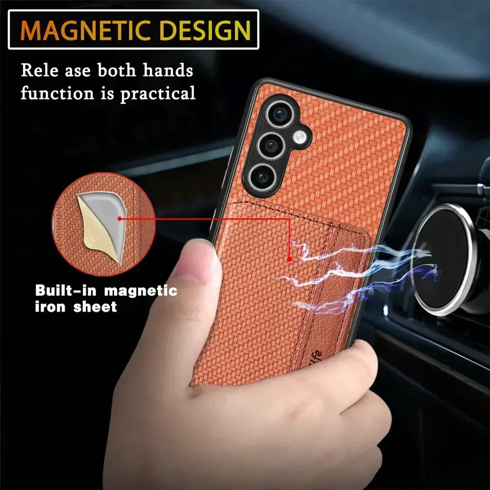 Elegant Leather RFID Blocking Card Holder Flip Case