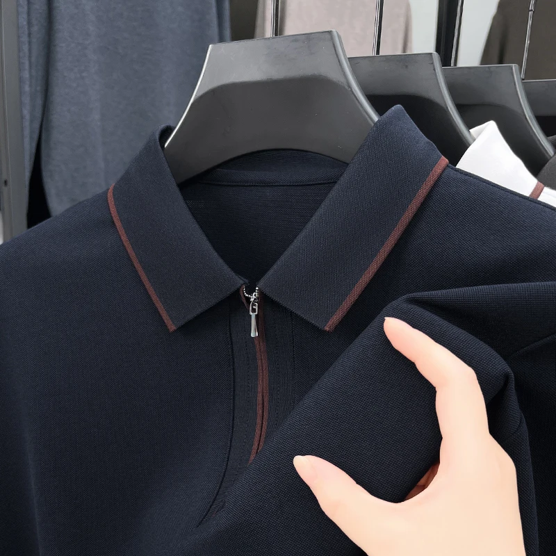 جودة عالية أزياء طويلة الأكمام قميص بولو للرجال ال...