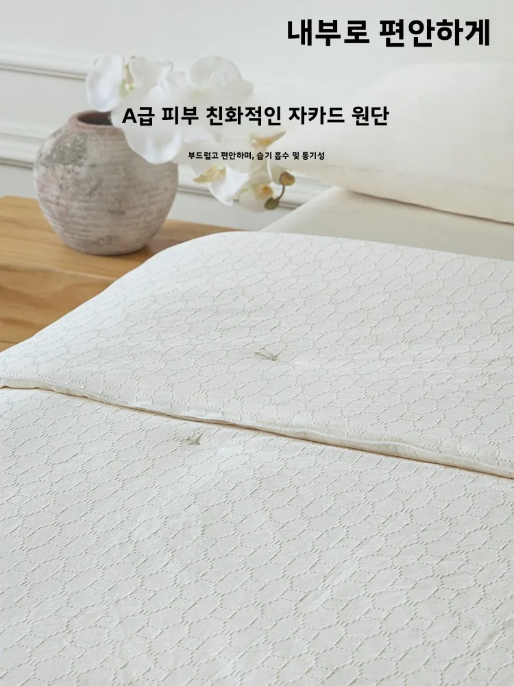 순면 실크스크린 프린팅 여름용 쿨링 퀼트 싱글/더블 사이즈 봄/가을/사계절용 에어컨 코어 이불