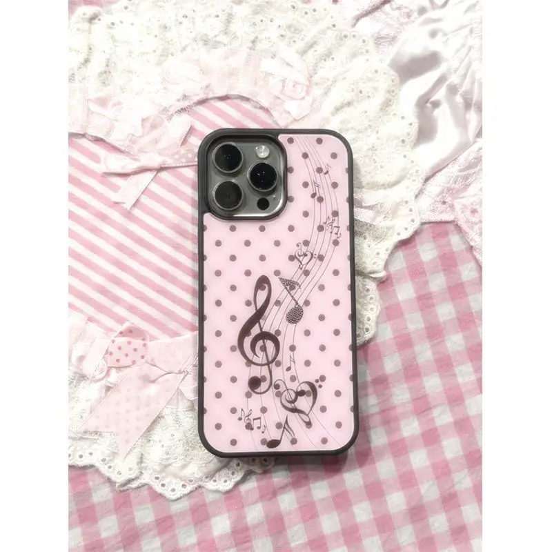 Musical Note Wave Point Shockproof Phone Case - Y2K Bumper Cover