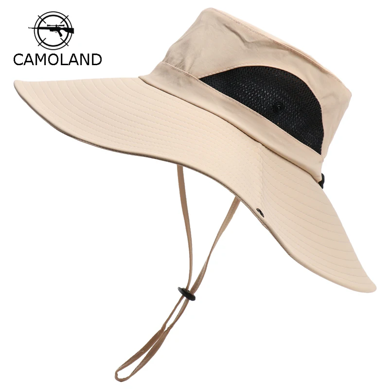 CAMOLAND 남녀공용 여름 자외선 차단 버킷 모자, 어부 모자, 부니 캡, ..