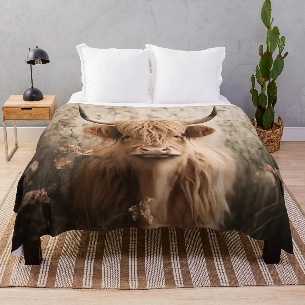 Rustic Cowscape Quilted Blanket NCU0TH1368