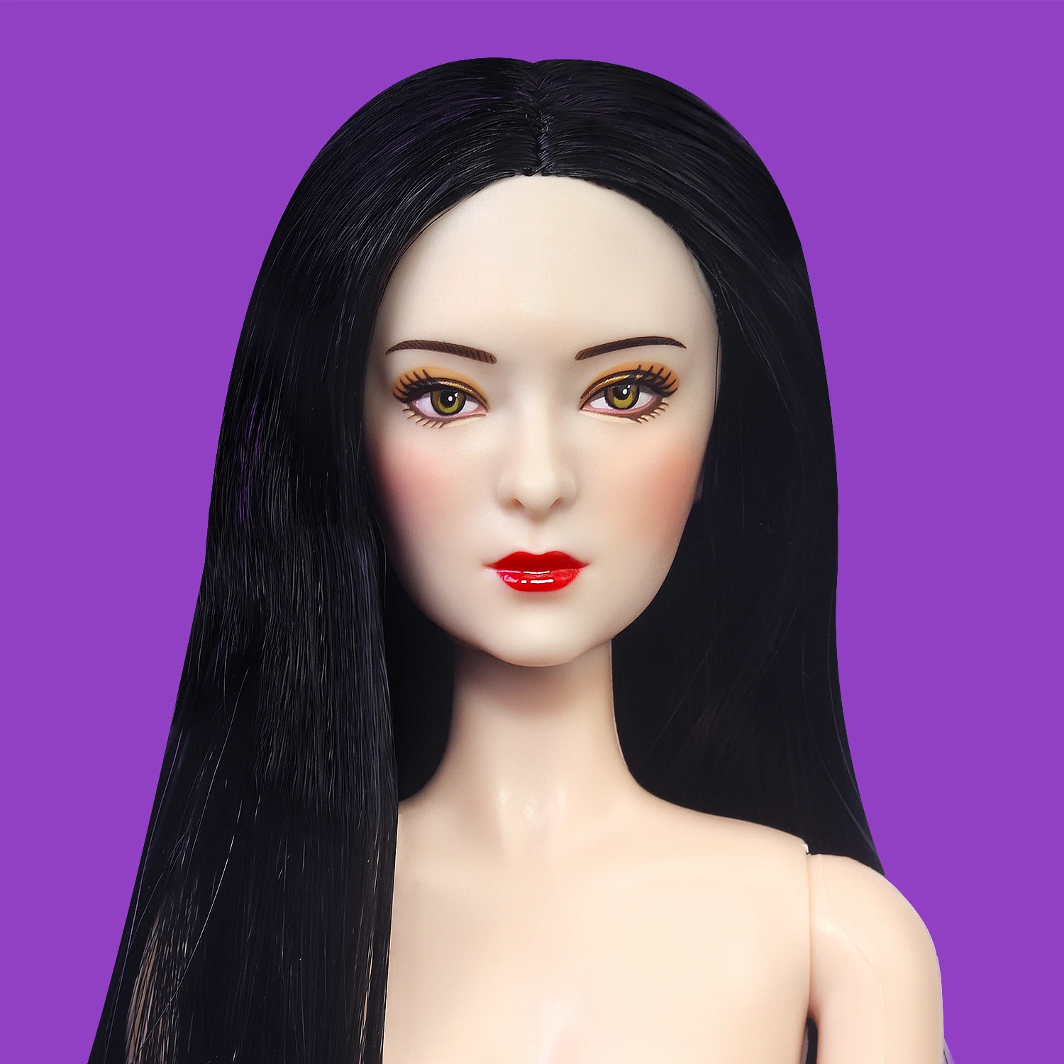 MENGF Neue Puppenköpfe Langes buntes Haar Puppenköpfe Mädchen Weiches Haar Puppendekorationen Gutes Make-up Chinesische klassische Mädchenpuppenfiguren – Detail 21