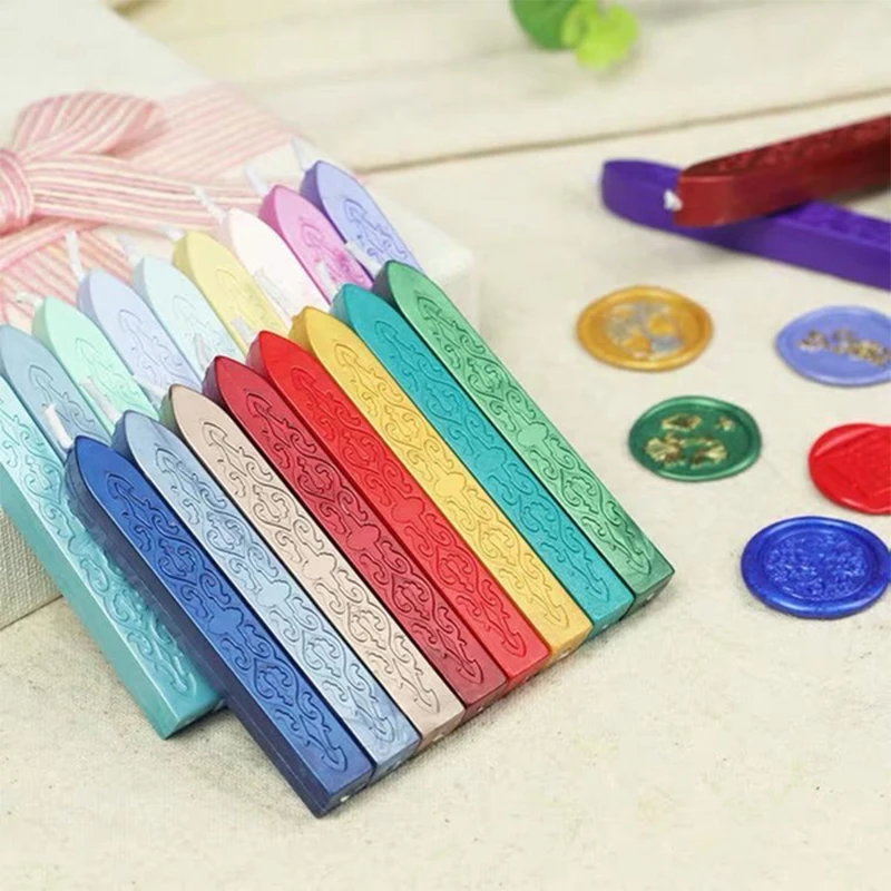 Wax Seal Sticks with Wick for Postage Letter Retro Vintage Seal Stamp