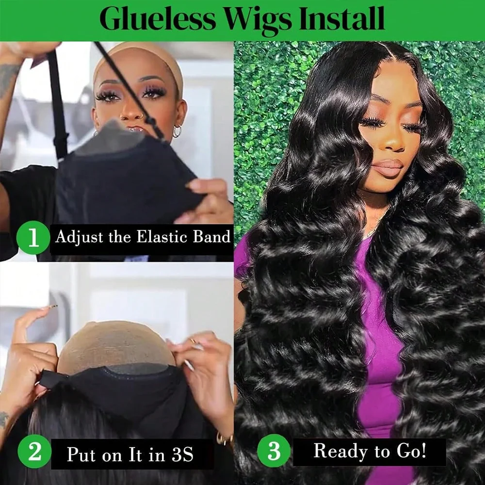 250% Density 13x4 HD Lace Wigs Body Wave Lace Front Wigs For Women 40 Inch Wear And Go Glueless Wigs Human Hair Pre Plucked Bling Hair 4