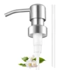 Leeseph Soap Dispenser Pump Head, 304 Stainless Steel Brushed Finish Pump Head 2.5cm Neck Size, Replacement for Kitchen Bathroom 1