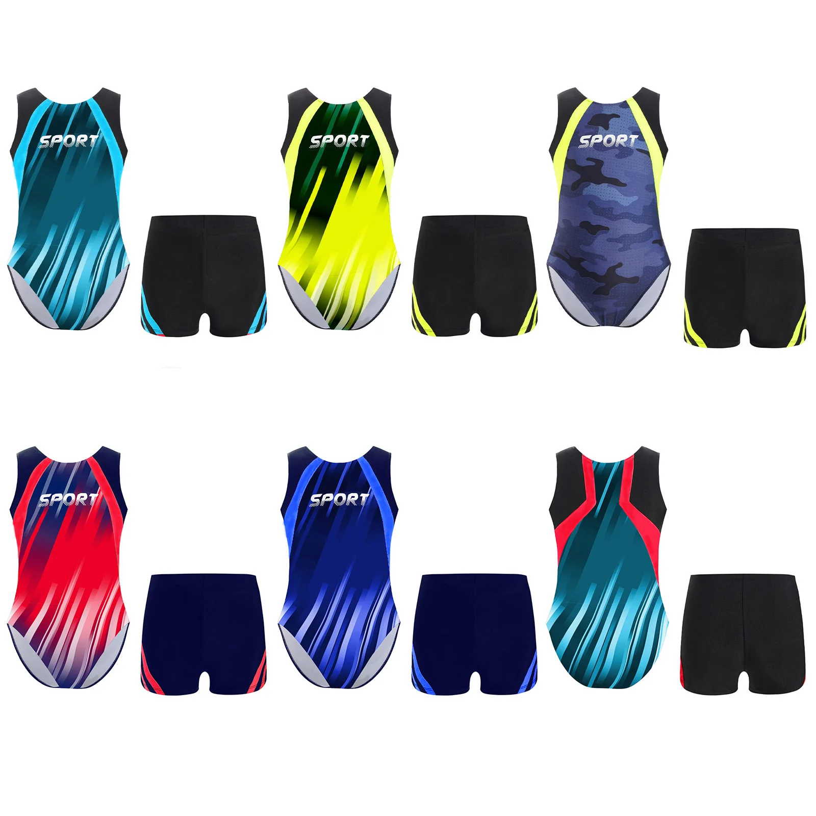 Kids Boys Gymnastics Leotard Shorts Set Ballet Tank Leotard Dancewear Workout Gym Unitard Jumpsuit Training Activewear 3486930 ballet leotard,dance leotard