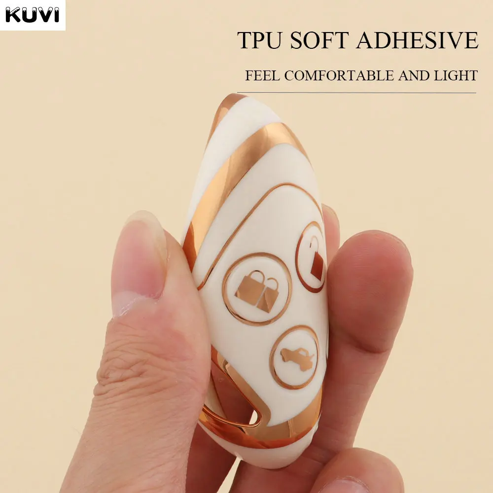 New TPU Car Key Case Cover Shell For Ford Focus Fiesta Fusion C-Max For Mondeo Galaxy C-Max S-Max Protected Fob Bag Accessories key case car key shell key cover folding car key shell fob cover key fob replacement