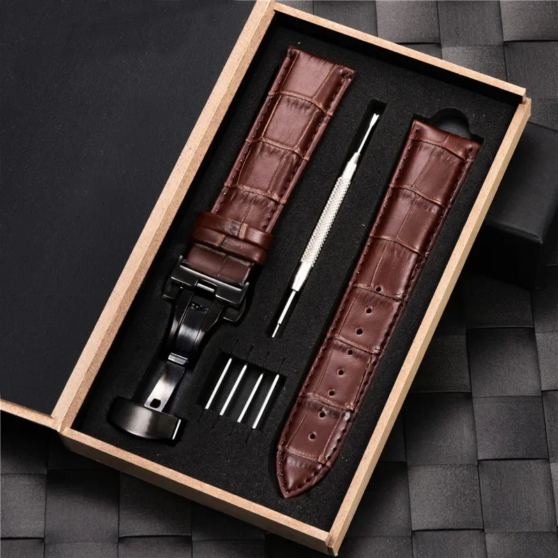 Premium Genuine Leather Watch Band Strap - Multiple Sizes Available