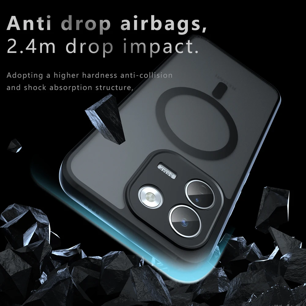 Magnetic Wireless Charging Shockproof Back Case