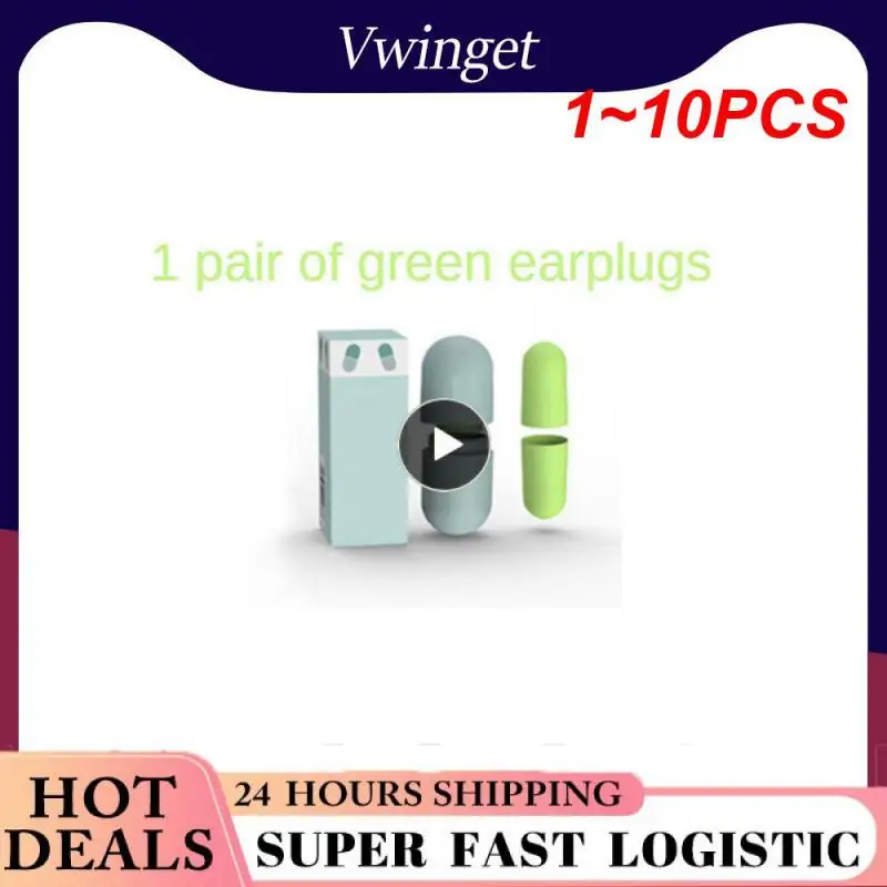 

1 ~ 10 шт. звуконепроницаемые затычки для ушей для сна, затычки для ушей для сна, специальные мягкие, бесшумные, с медленным восстановлением формы, для студентов, защита от шума, защита от Ronco