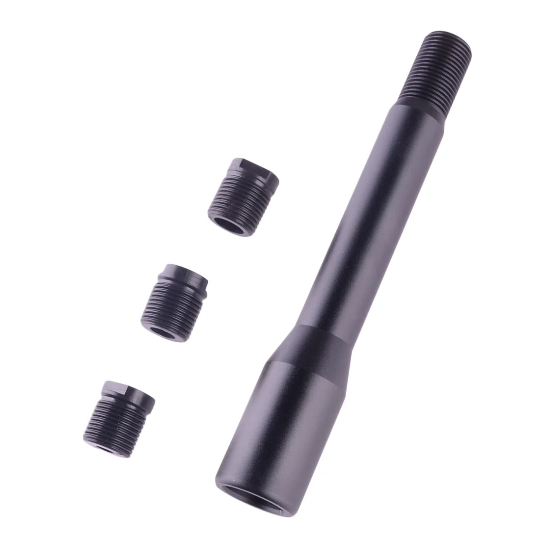 

6.7" Straight Car Gear Shift Knob Rod Manual Extender Extension Shifter Lever Black Aluminum Alloy