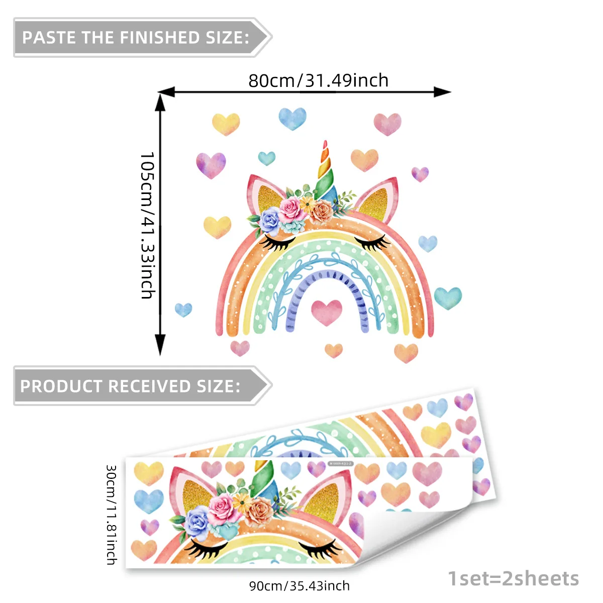 Rainbow Unicorn Wall Sticker 5