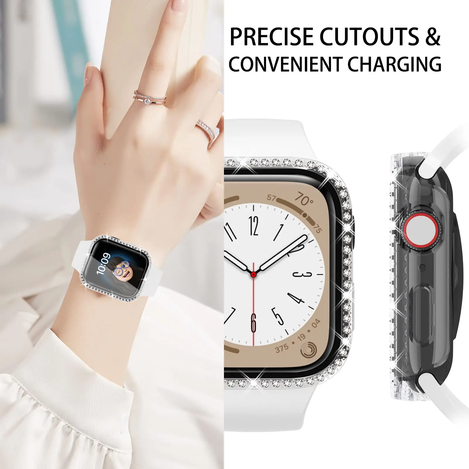 Luxury Bling Diamond Bumper Protector with Glass Case