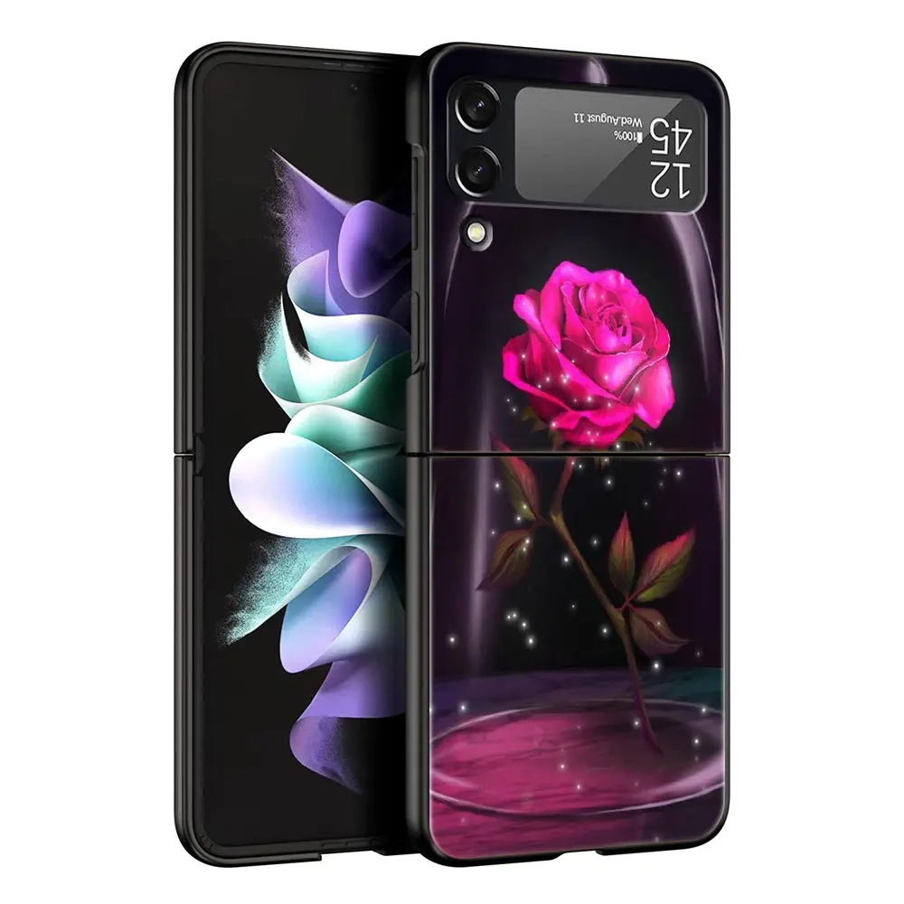 Elegant Red Roses Fashion Phone Case - Stylish Hard Folding Cover