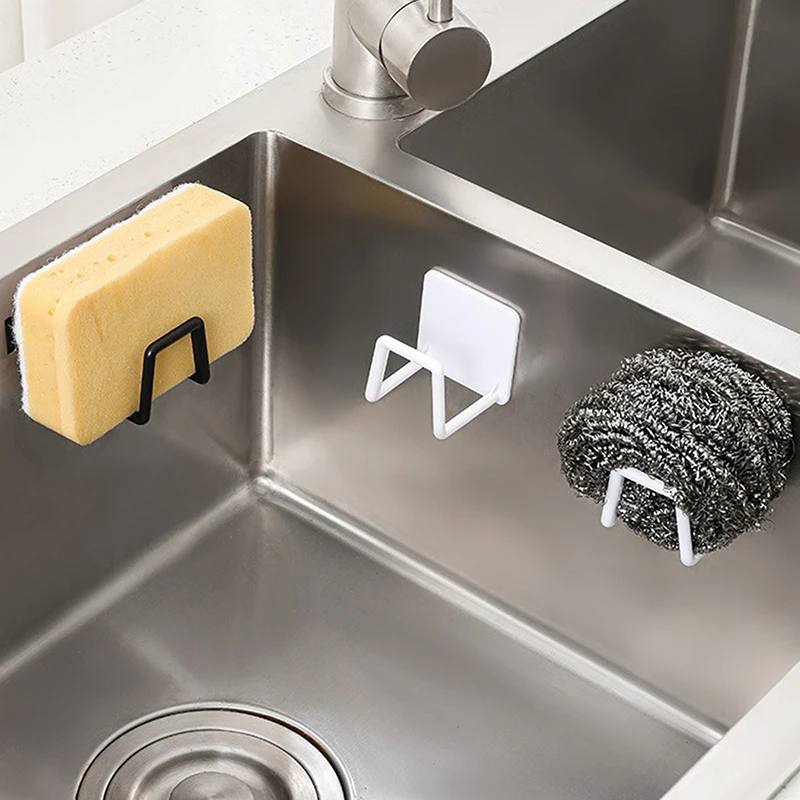

Kitchen Sponges Holder Rack Stainless Steel Adhesive Sink Sponges Drying Rack Wall Storage Holder Kitchen Organizer Hook