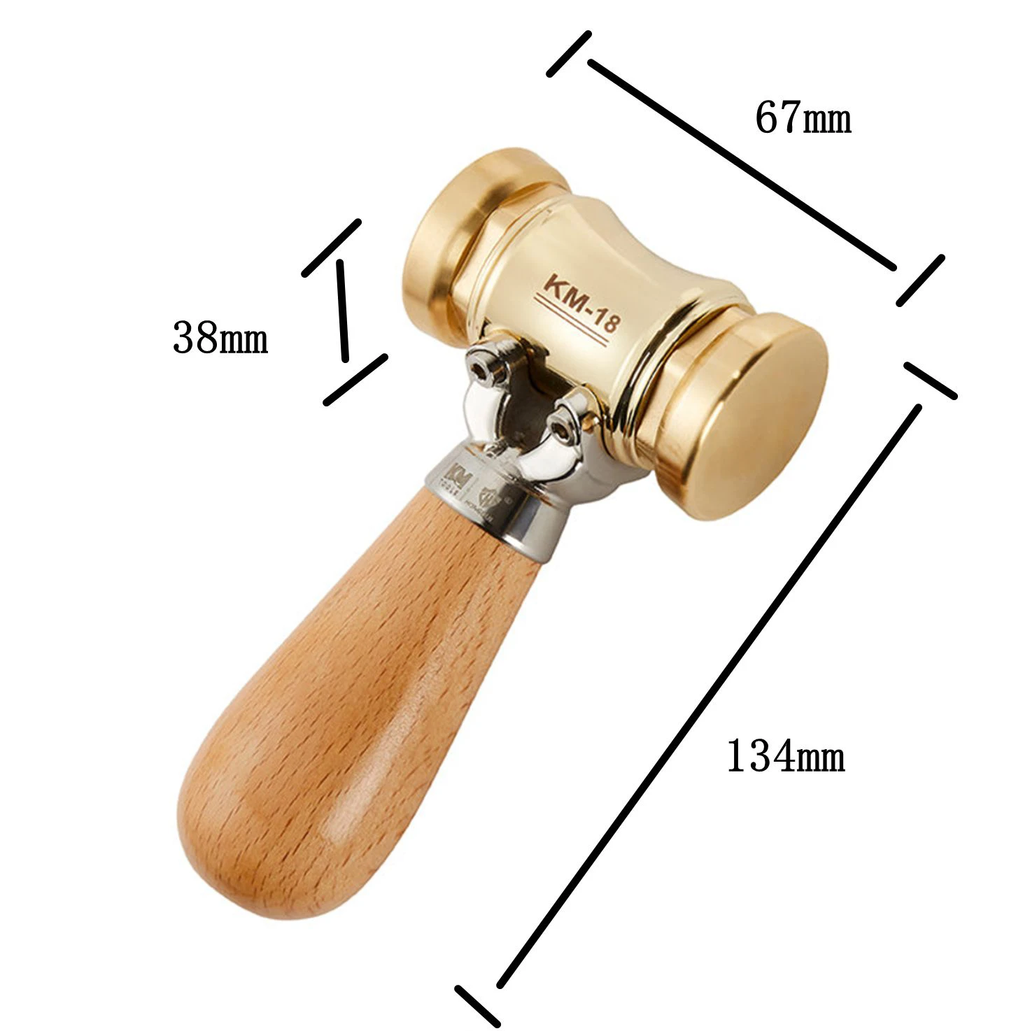 Brass Woodworking Mallet Punch Hammer Tool for DIY Crafts