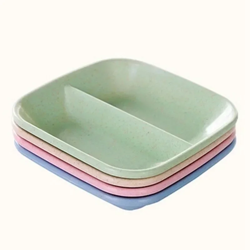 Kitchen Seasoning Dish Creative Wheat Straw Dish Plastic Snack Plate Pickles Saucer Household Tableware Sauce Dipping Snack