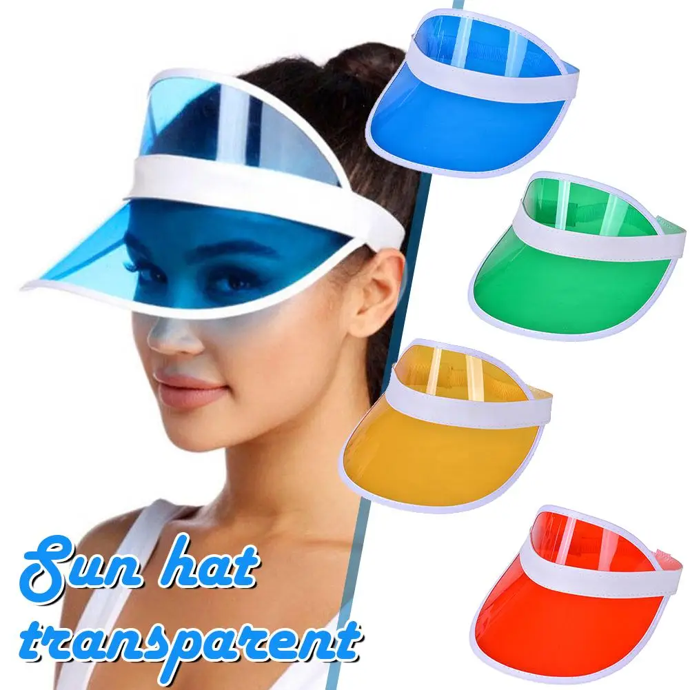 

Fashion Adjustable Summer Hat Visor Casual Hat Clear Plastic Screen Adult Sunscreen Cap