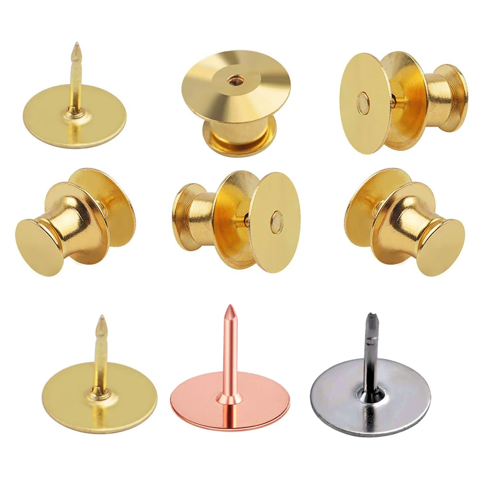 40Pcs Blank Metall Locking Pin Zurück Locking Pin Keeper Verschluss Für DIY Brosche Abzeichen Name Tag Hausgemachte Schmuck Machen zubehör