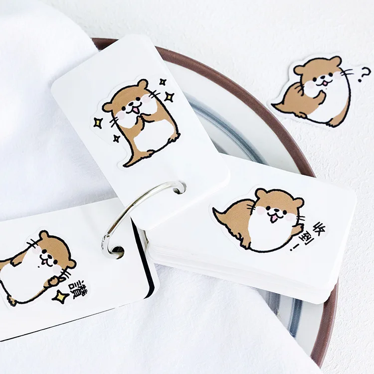 Charming Otter-Themed Washi Sticker Collection - 45 pcs