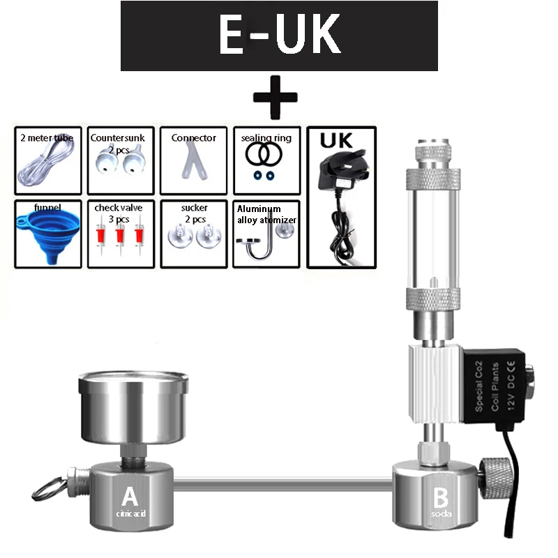 Aquarium DIY CO2 generator System kit CO2 generator bubble Counter Diffuser with Solenoid Valve For Aquatic Plant growth upplies fish tank decorations Aquariums & Tanks