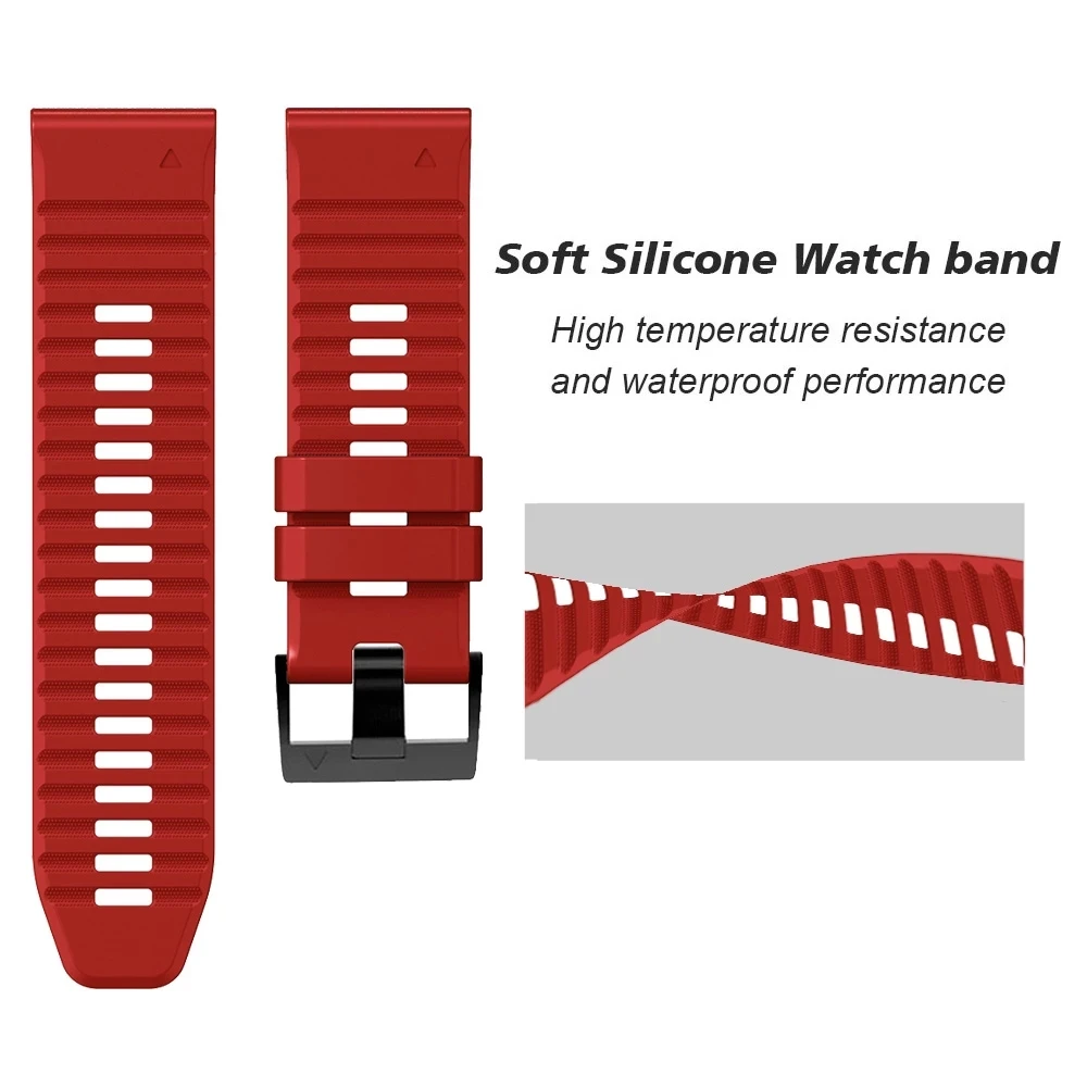 QuickFit Silicone Watchband Bracelet - Premium Strap for Garmin Fenix & Enduro Series