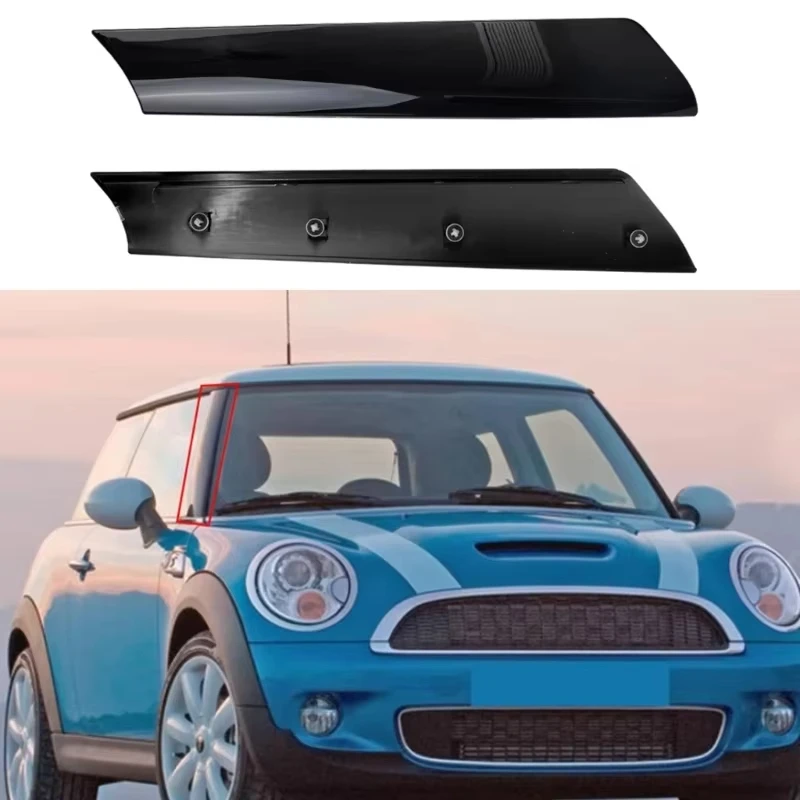 Front Left&Right Driver Side Window Windshield A Pillar Trim Molding 51137128157 For Mini Cooper R50 R52 R53 Black Trim Cover Windshield Molding Trim