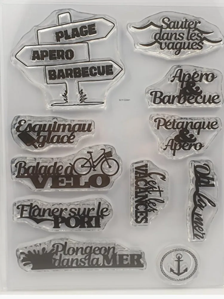 2023 new French stamp Clear Stamps for Scrapbooking Transparent ...