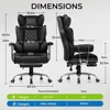 Gaming Chair,Office Chair with Pocket Spring Lumbar Support, Computer Chair with Outward Fixed Soft Armrests and Footrest 5