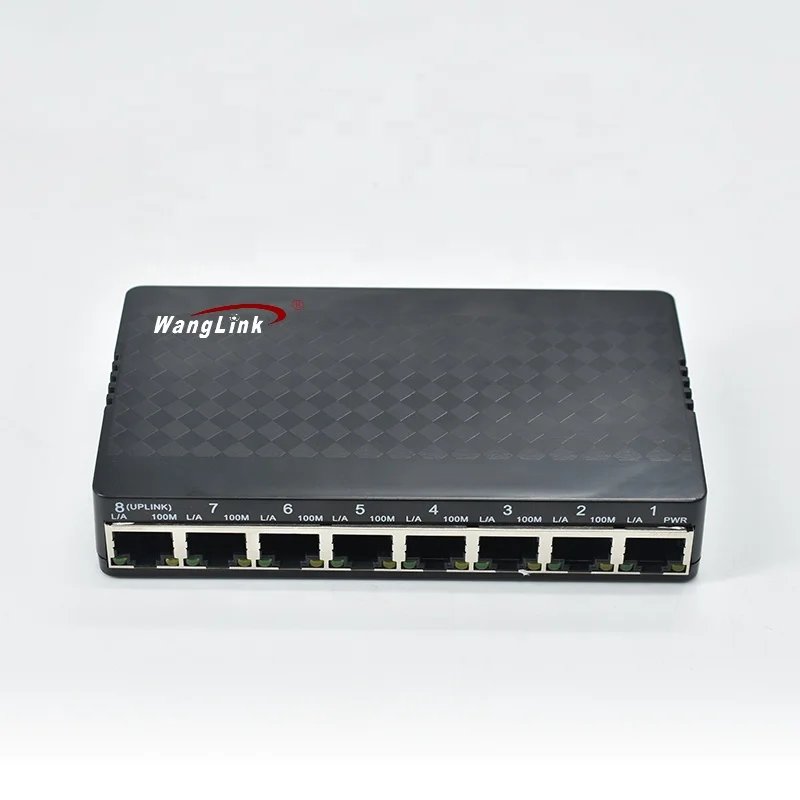 Wanglink New Version 8 Port 10/100Mbps Reverse POE with Selectabl POE Out RPOE Switch wanglink hotsale unmanaged hub network switch gigabit trillion 8 port ethernet plastic case switch with plastic housing