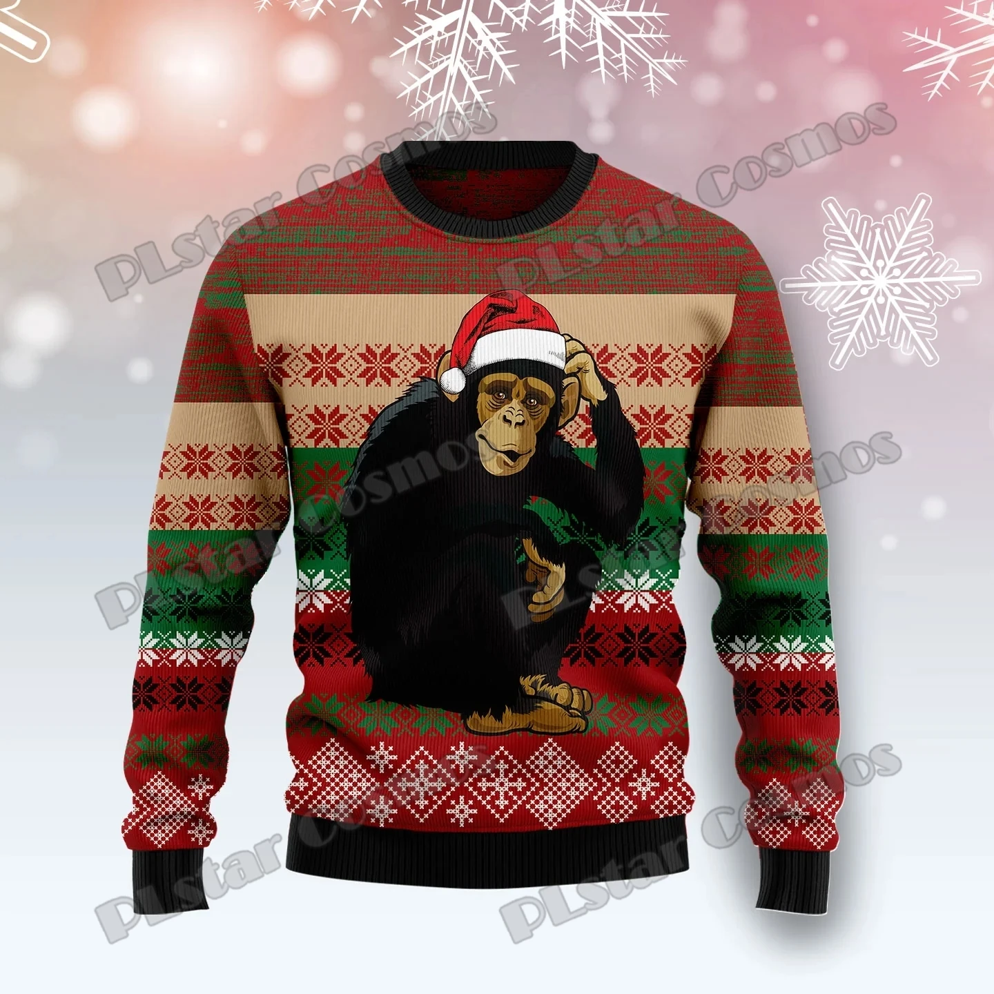 PLstar Cosmos Niedlicher Dackel 3D-gedruckter modischer hässlicher Weihnachtspullover für Herren, Winter, Unisex, lässiger Strickpullover, Pullover MYY34 – Detail 10