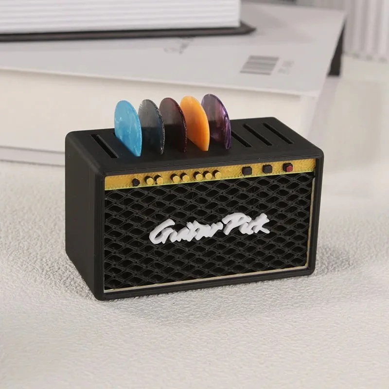 기타 픽 홀더 개인 맞춤형 기타 픽 디스플레이 박스(5-9개 카드 슬롯 포함)/뮤지션, 기타리스트 및 음악 애호가를 위한 디스플레이