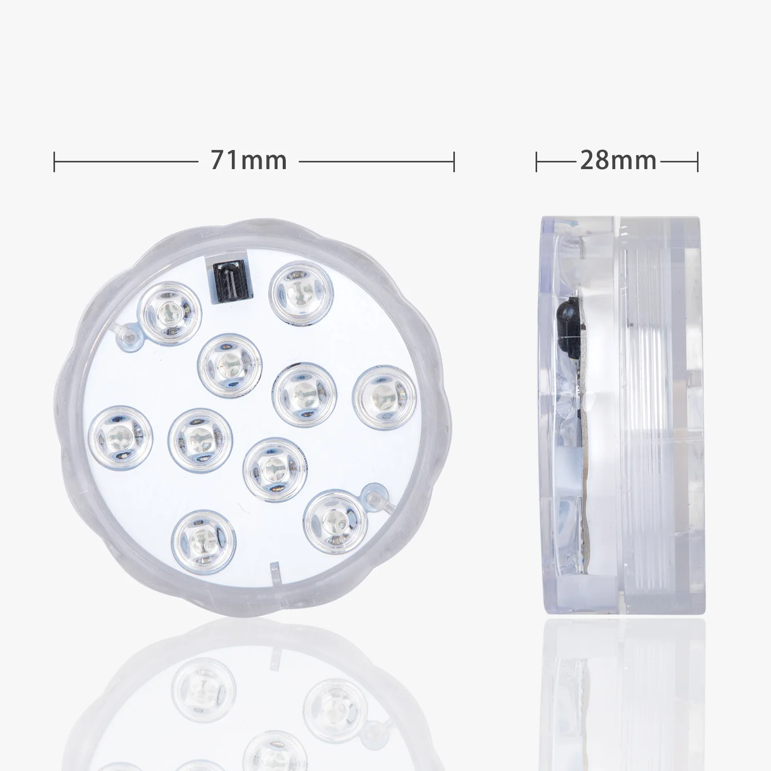 Rechargeable Diving Light Built In 1200mah Battery RGB Submersible Night Lamp Garden Swimming Pool Light For Vase Party Decor underwater light