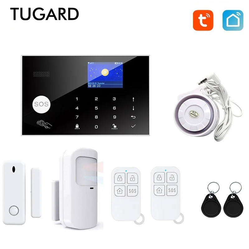 Tugard Gsm Wifi Security Alarm System Kit Per Tuya Smart Security Home Alarm Con Allarmi Antifurto Ignifughi Wireless 433 Mhz