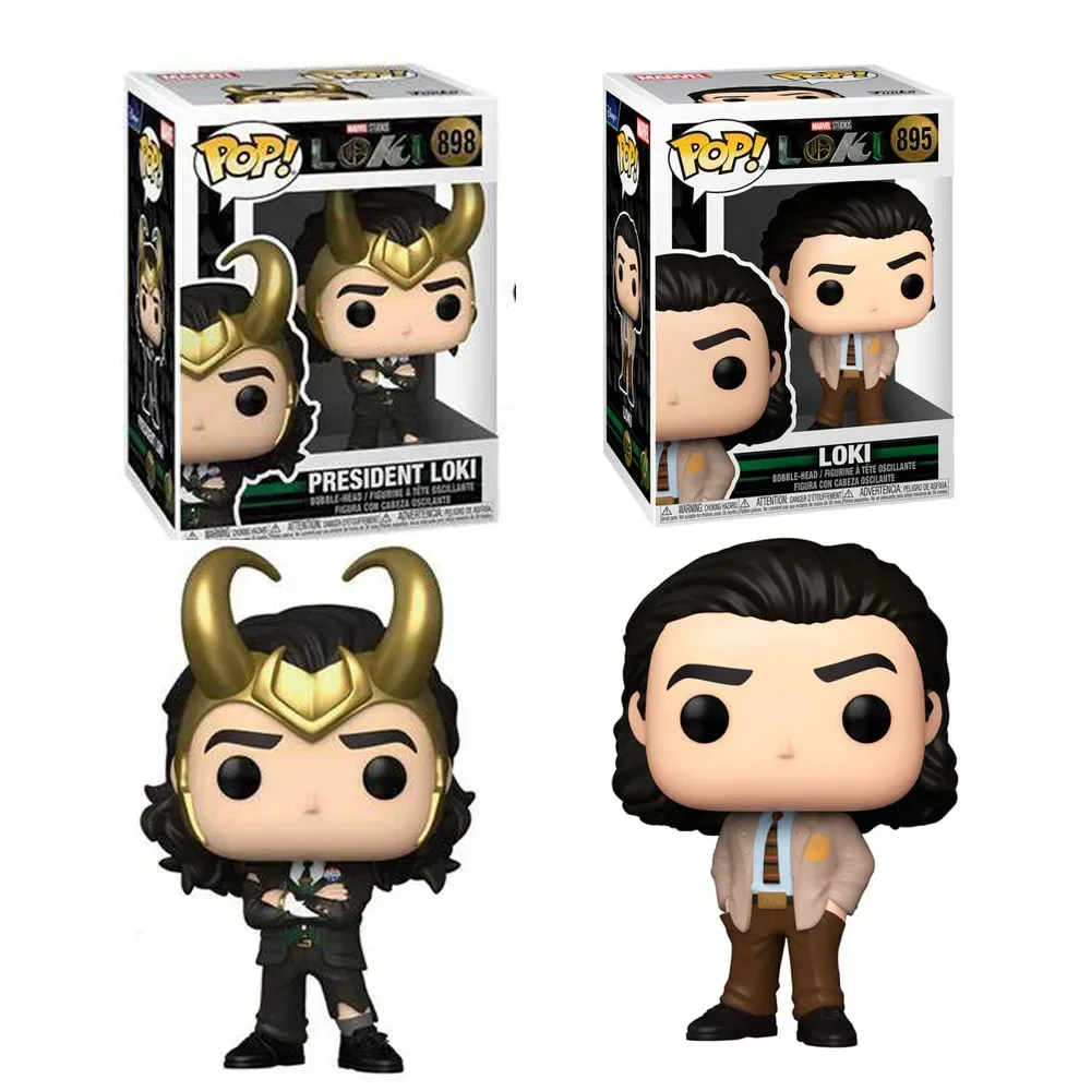 thumbnail image 1 of FUNKO POP Marvels The Avengers Loki 895# PRESIDENT LOKI 898# Figuras de acción de juguete Muñecas Figura de vinilo Modelo Regalos Juguetes para niños, 1 of 5