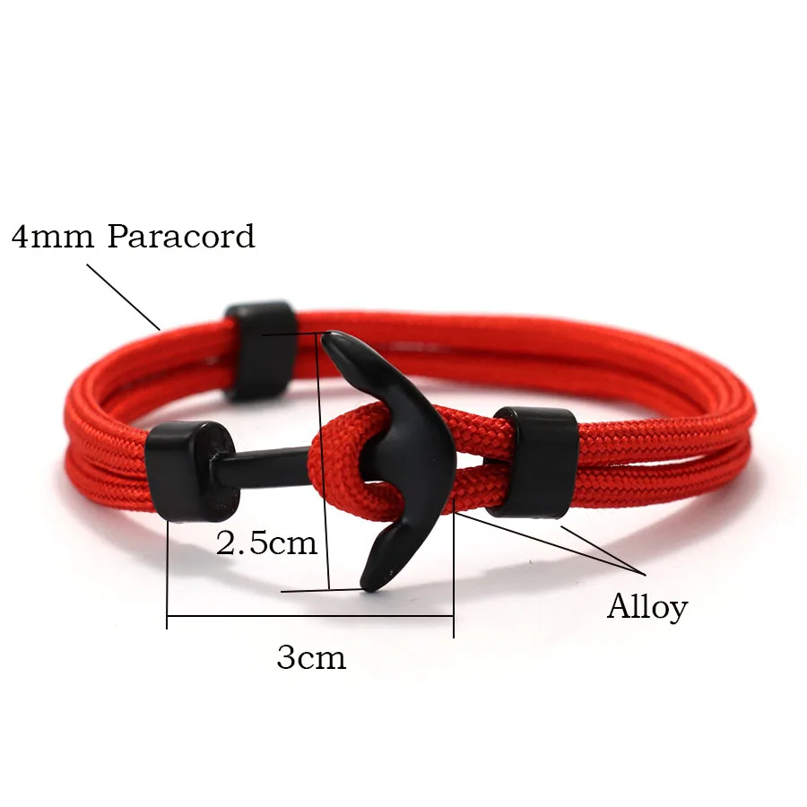 Paracord Anchor Bracelet for Men Outdoor Camping