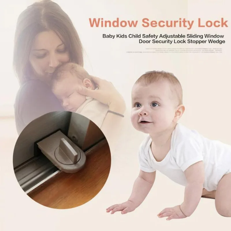 Adjustable Aluminum Alloy Window Safety Lock Sliding Door Stopper Security Lock for Home Anti-theft Childproof Window Lock