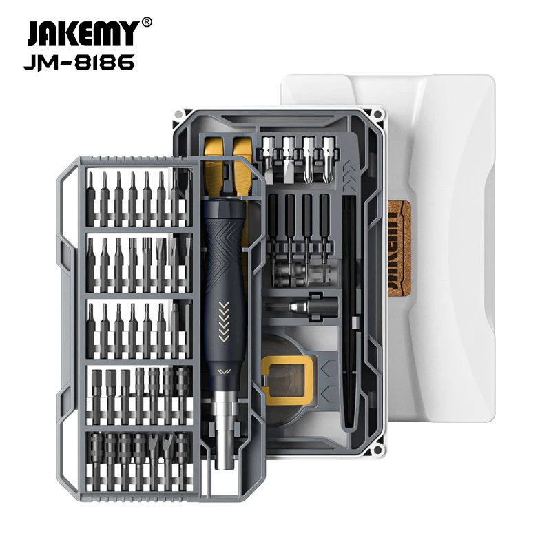 

JAKEMY JM-8186 Magnetic Screwdriver Set with Replaceable Driver Bits for Mobile Phone Computer Electronic Home Repair Hand Tools