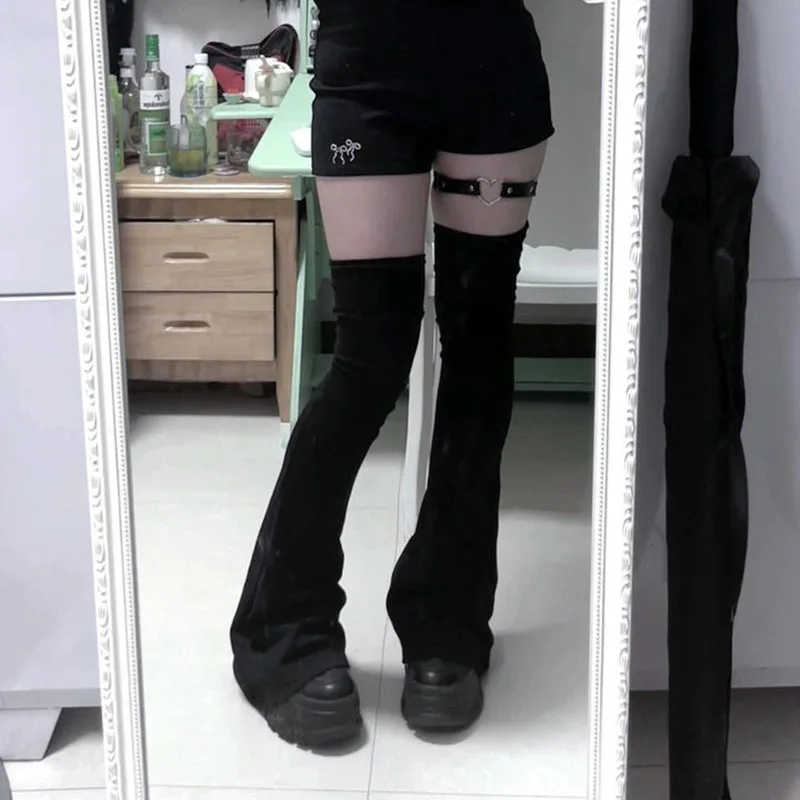Y2K Beinstrümpfe Elastizität Abnehmen Kniestrümpfe Japanischer Stil Spicy Femboy Overknee Hornförmige Manschetten Sexy Accessoires – Detail 1