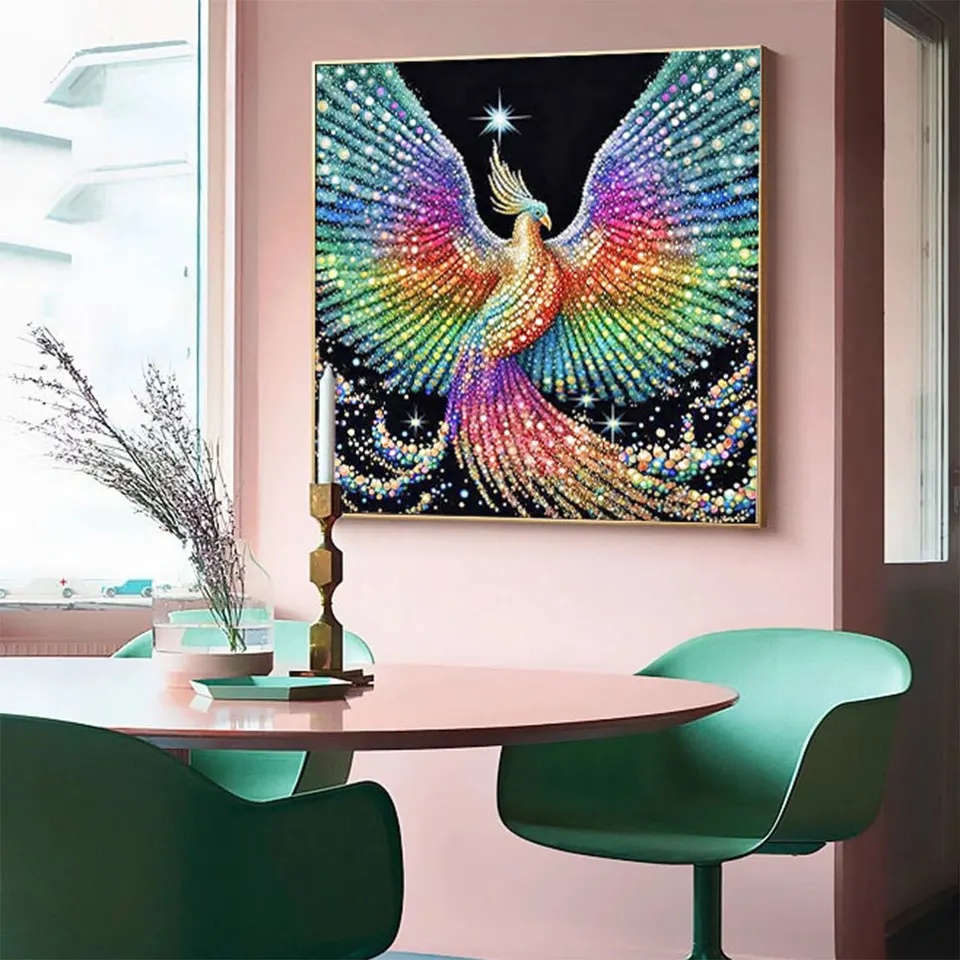 5D Diamond Painting Pavone Animale, Kit Completo Pittura Diamante Fai