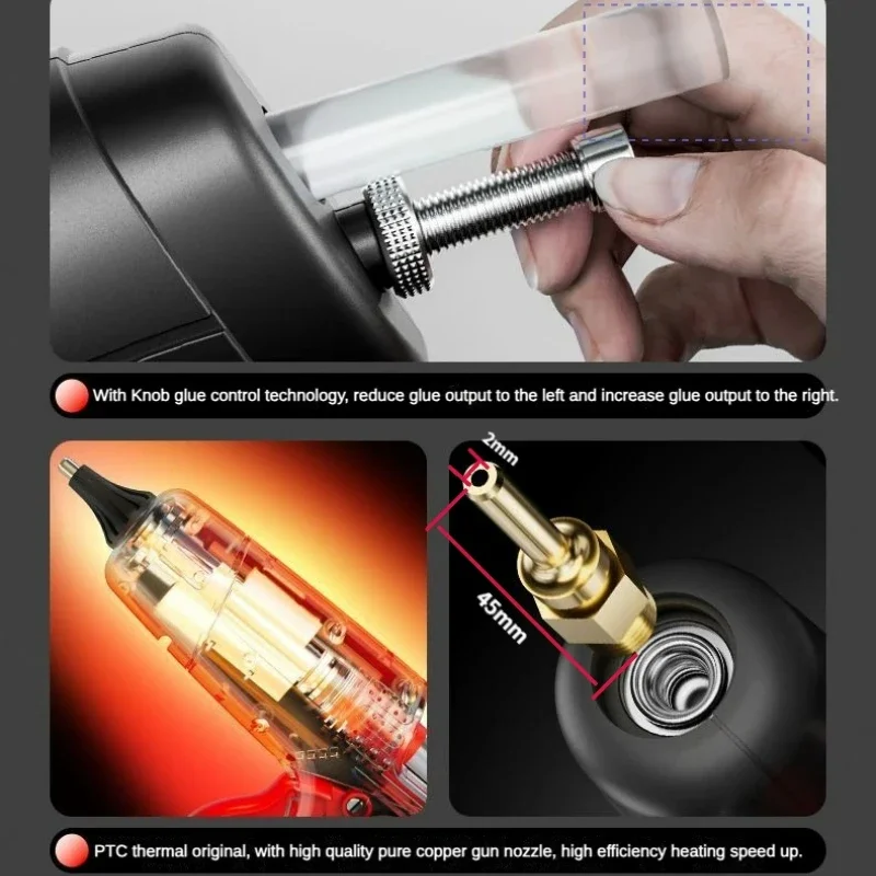 11mm Hot Melt Glue Gun 300W Glue Sticks and Copper Nozzle Hot Silicone Gun Yellow/Red/Black Car Repair handmade DIY Tools hot melt glue gun hot glue gun