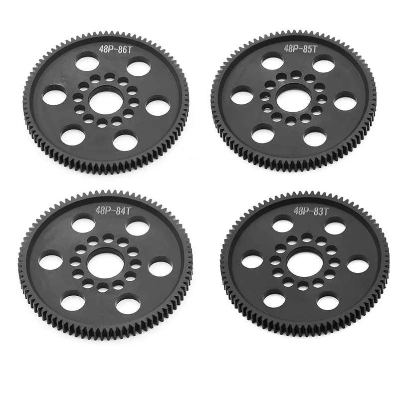 FORW-4PCS 48P 스퍼 기어 메인 기어 83T+84T+85T+86T 유니버셜 3레이싱 사쿠라 S XI XIS CS D4 D5 1/10 RC카 업그레이드 부품