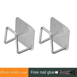 Stainless Steel Wall-Mounted Kitchen Storage Rack for Pots and Cutting Boards (Silvery 2pcs)