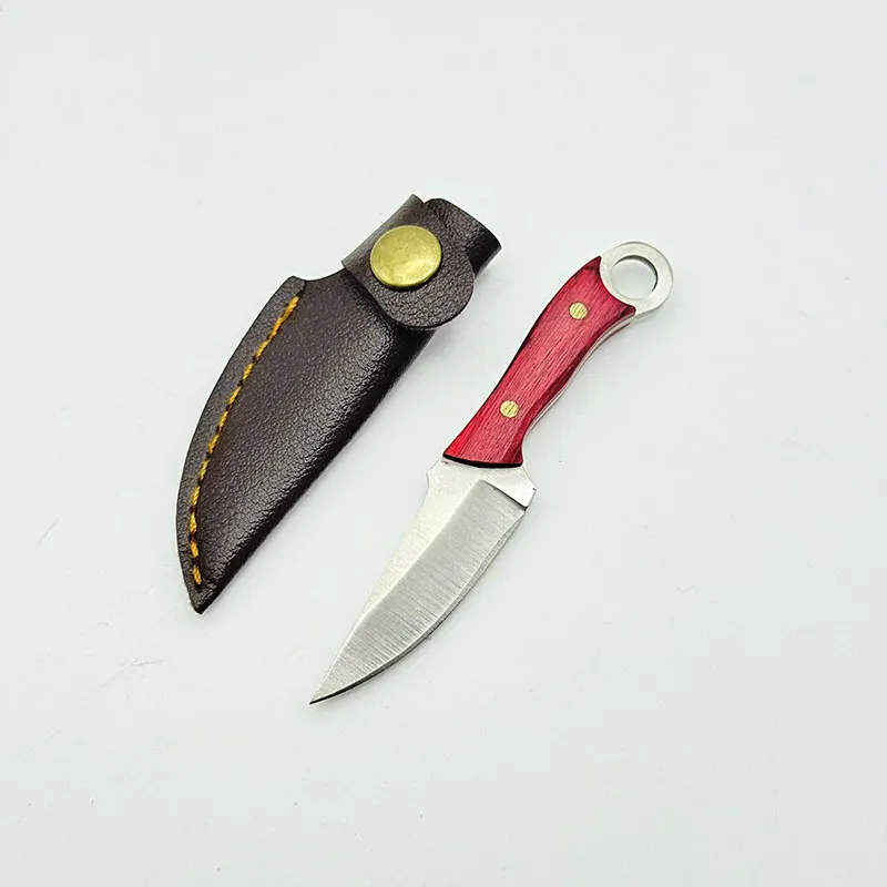 Mini knife, portable box opening knife keychain, pocket knife, Halloween gift, with knife sheath